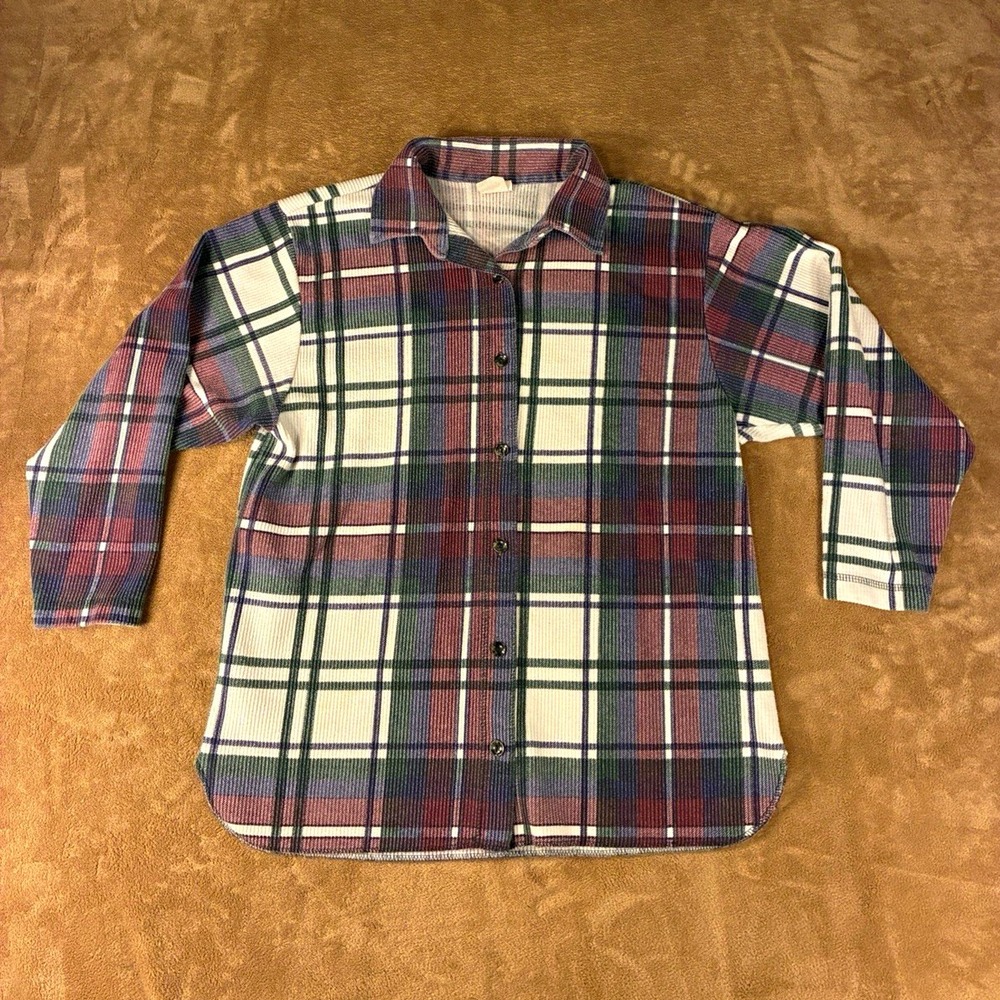 VTG Specialty Collection Authentic Classics Mens Shirt L Plaid ButtonUp Cozy 90s
